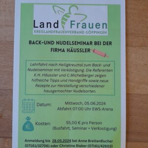 AUSGEBUCHT !!  Mittwoch den 5. Juni 2024 Busfahrt zur Firma Häussler