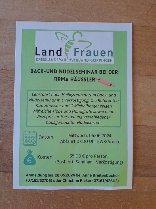 AUSGEBUCHT !!  Mittwoch den 5. Juni 2024 Busfahrt zur Firma Häussler