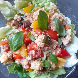 Ofengemüsesalat mit Quinoa     4 Personen